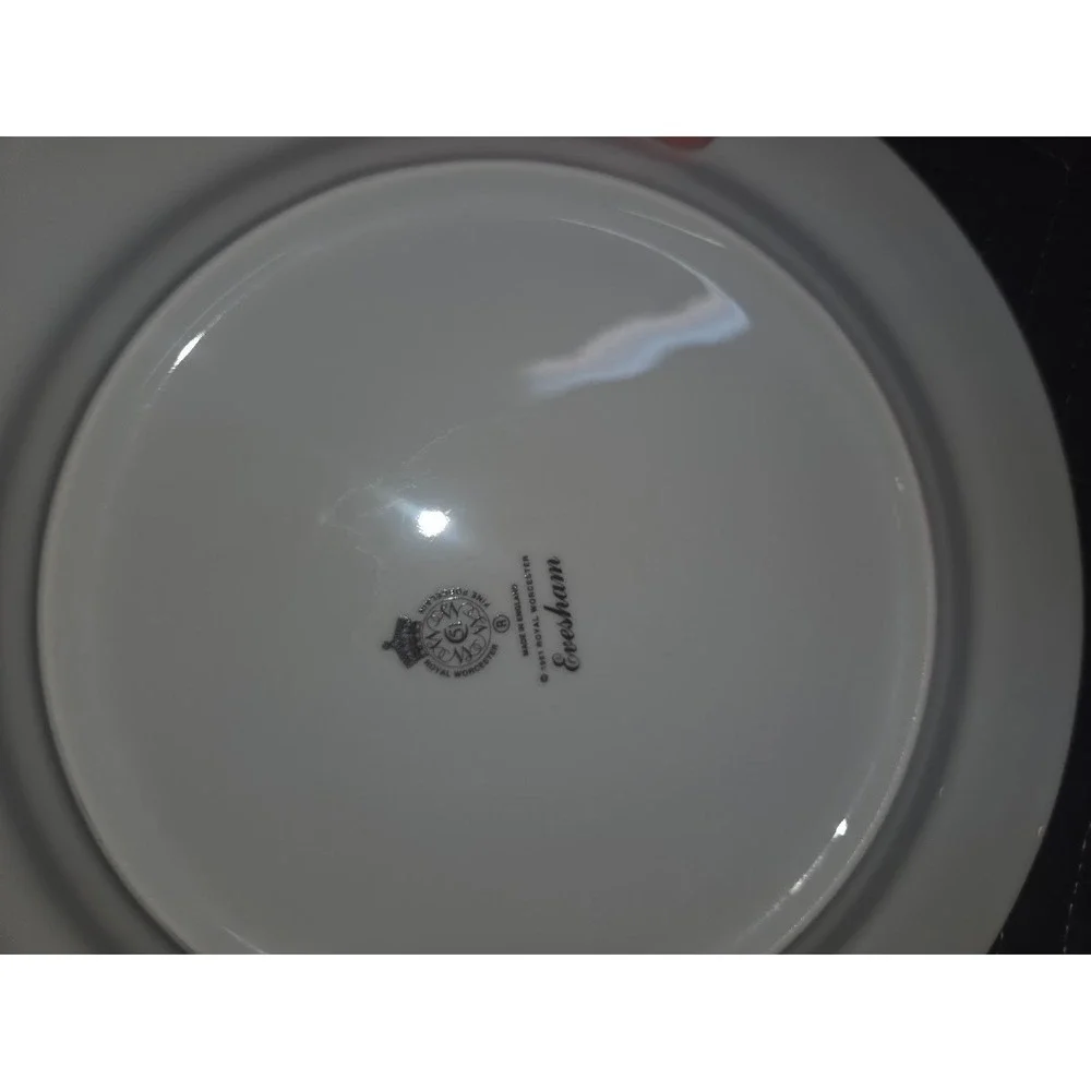 Royal Worcester Evesham Gold Dinner Plates Set of 5 Fruit Pattern England 10.5